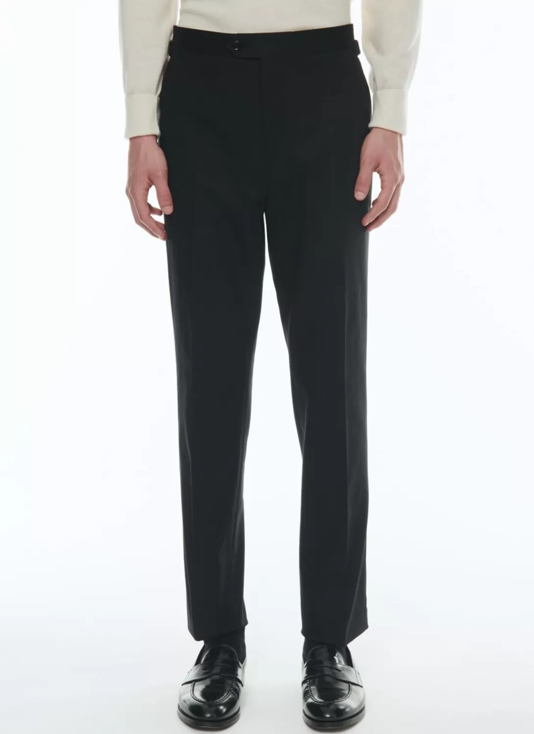 Fursac Organic Cotton Gabardine Chino Trousers Black Shop