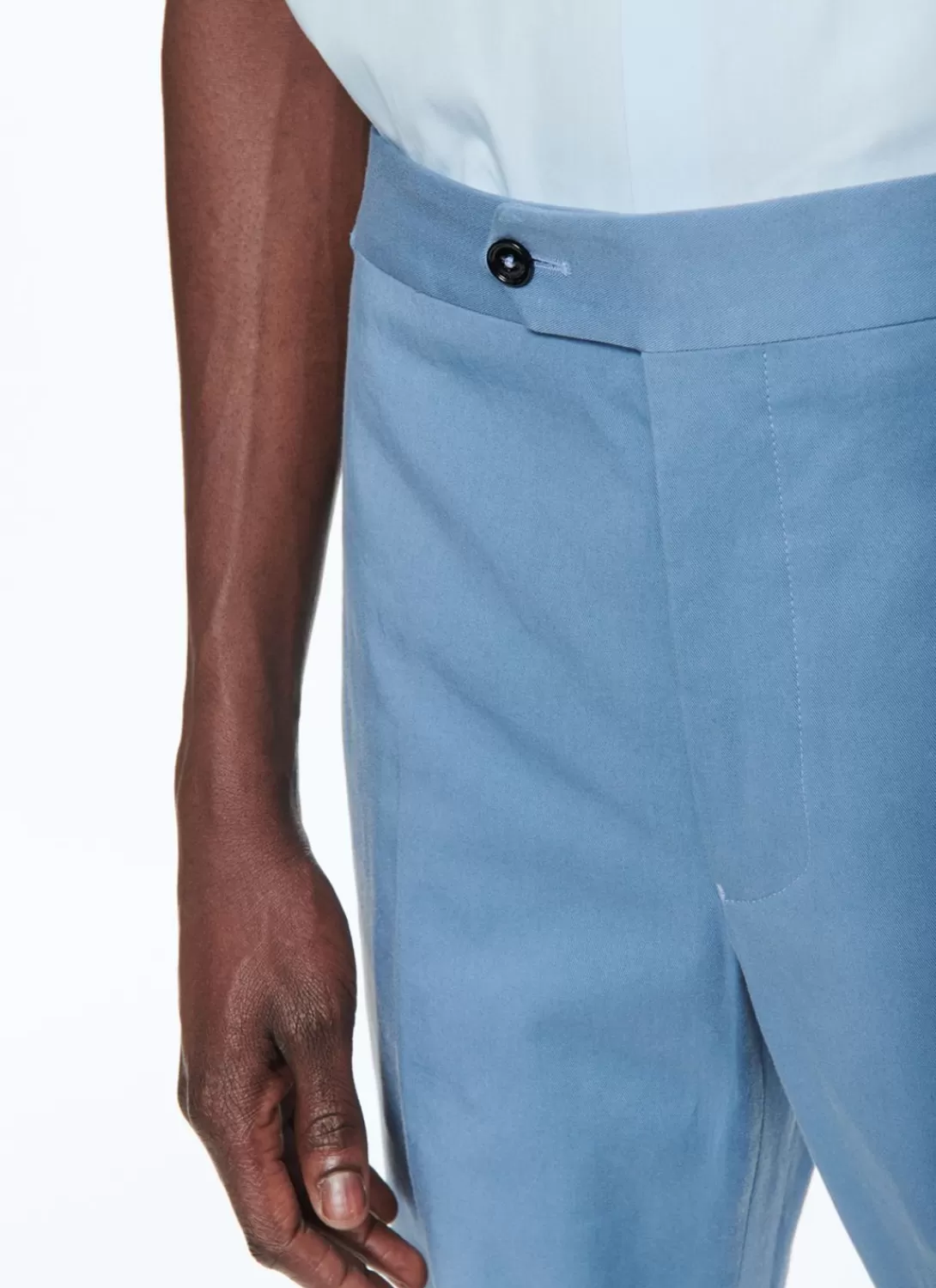 Fursac Organic Cotton Gabardine Trousers Indian Blue Cheap
