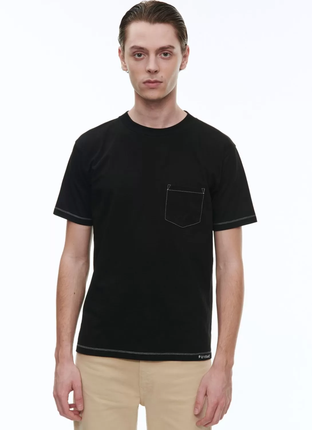 Fursac Organic Cotton Jersey Embroided T-Shirt Black - Fursac Embroidery Fashion
