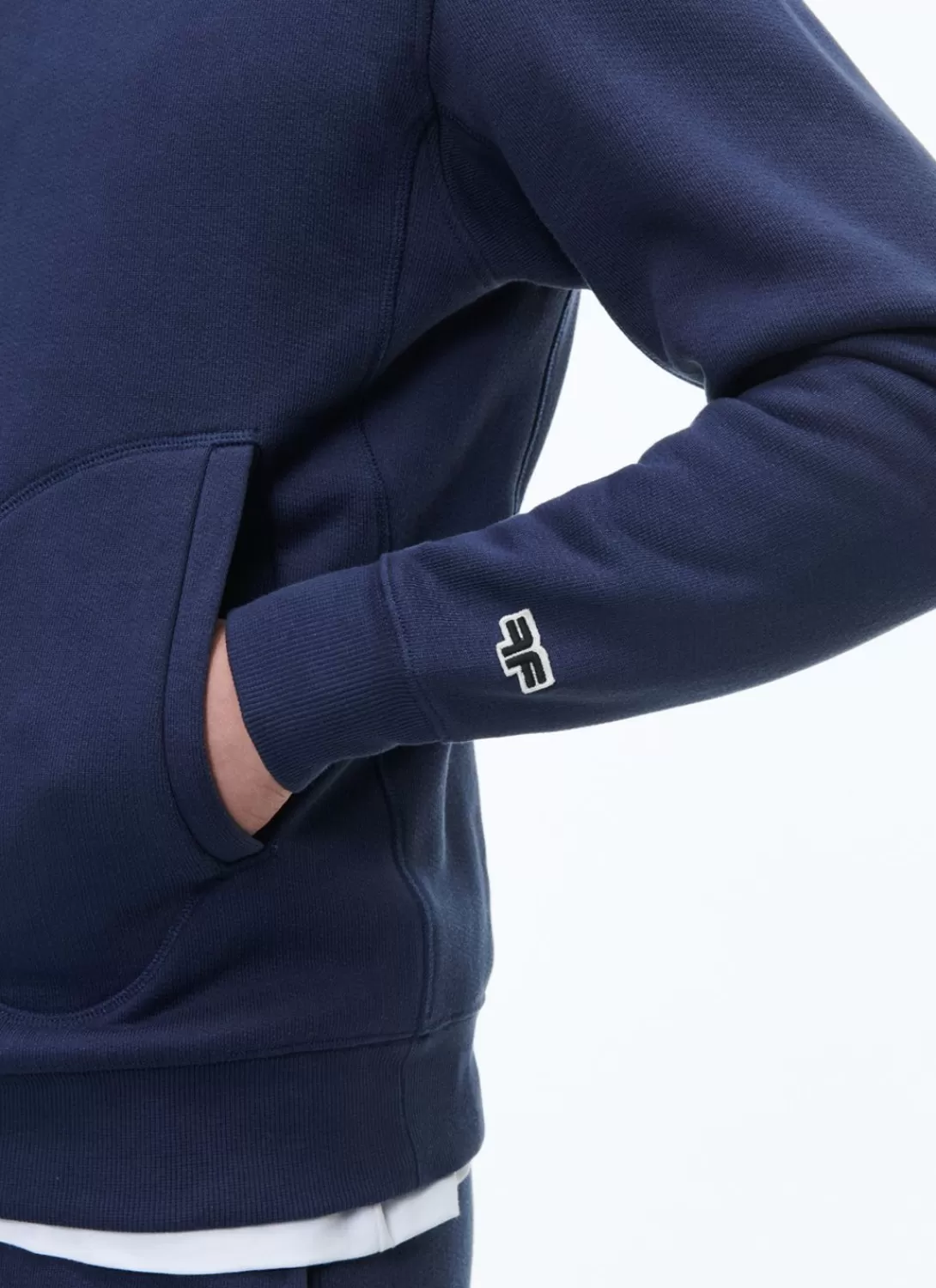 Fursac Organic Cotton Jersey Hoody Navy Blue Cheap