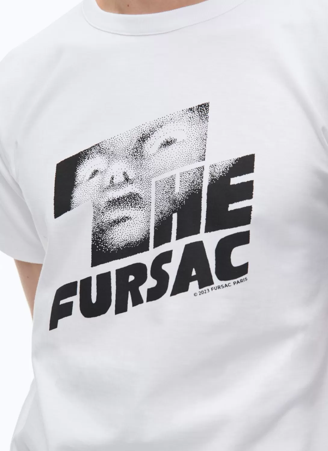 Fursac Organic Cotton Jersey T-Shirt White - "The Fursac" Print Online