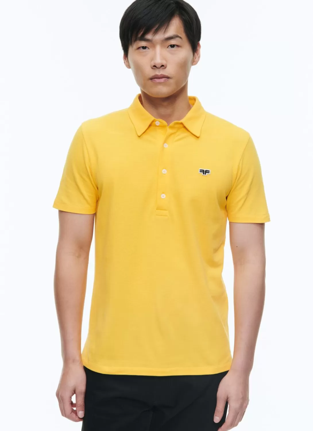 Fursac Organic Cotton Pique Polo Sweater Yellow Fashion
