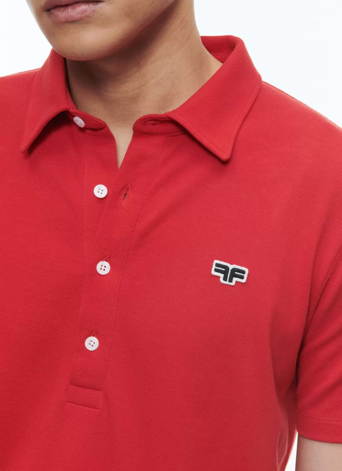 Fursac Organic Cotton Pique Polo Sweater Red Cheap