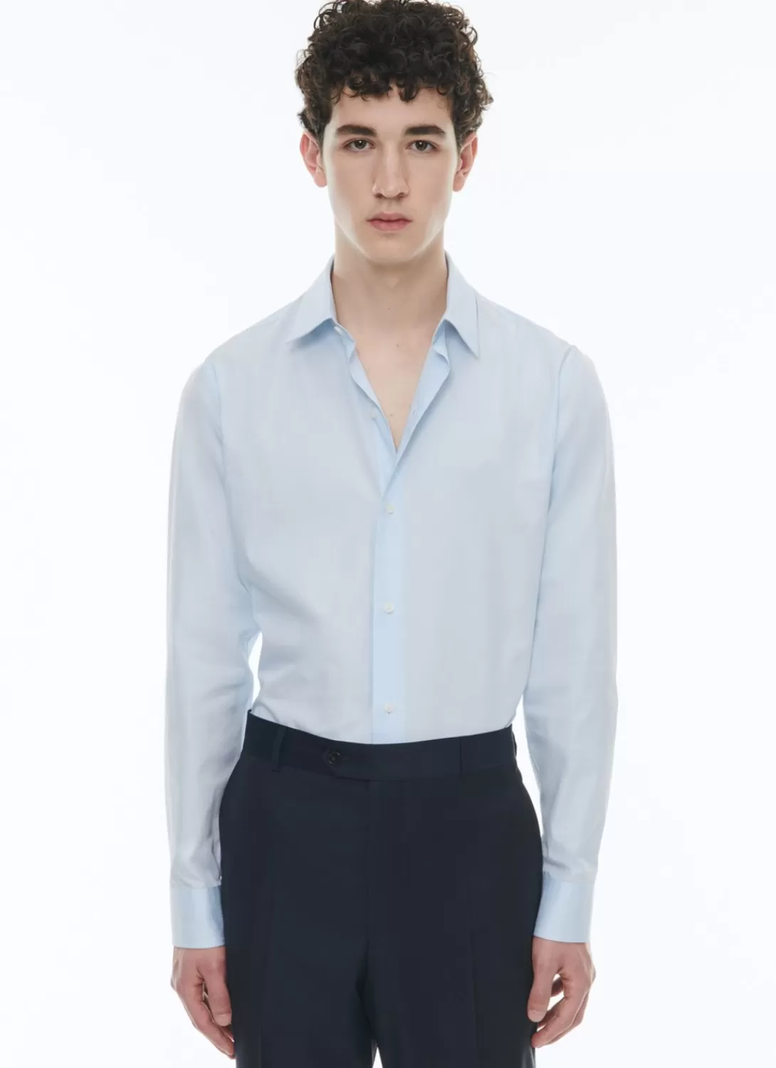 Fursac Organic Cotton Poplin Shirt Sky Blue Sale
