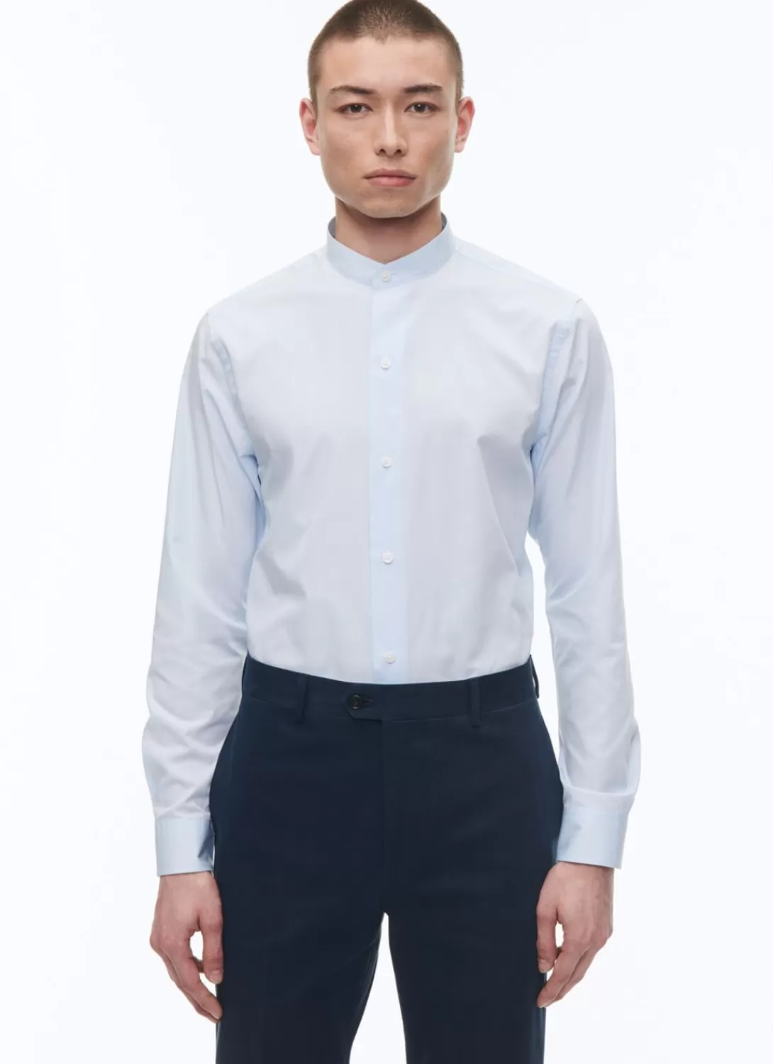 Fursac Organic Cotton Poplin Shirt Sky Blue Fashion