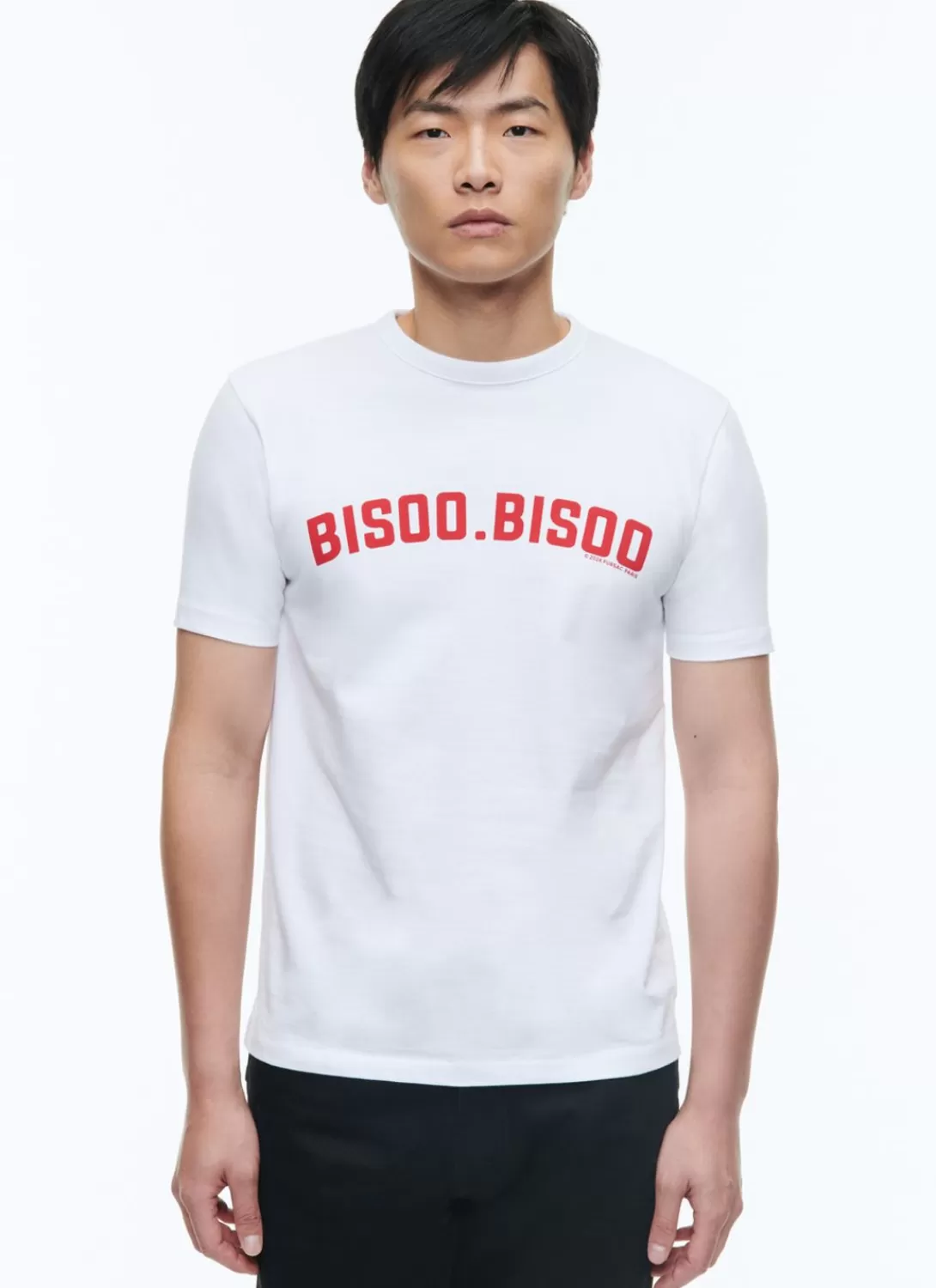 Fursac Organic Cotton Printed T-Shirt White - "Bisoo Bisoo" Print Hot