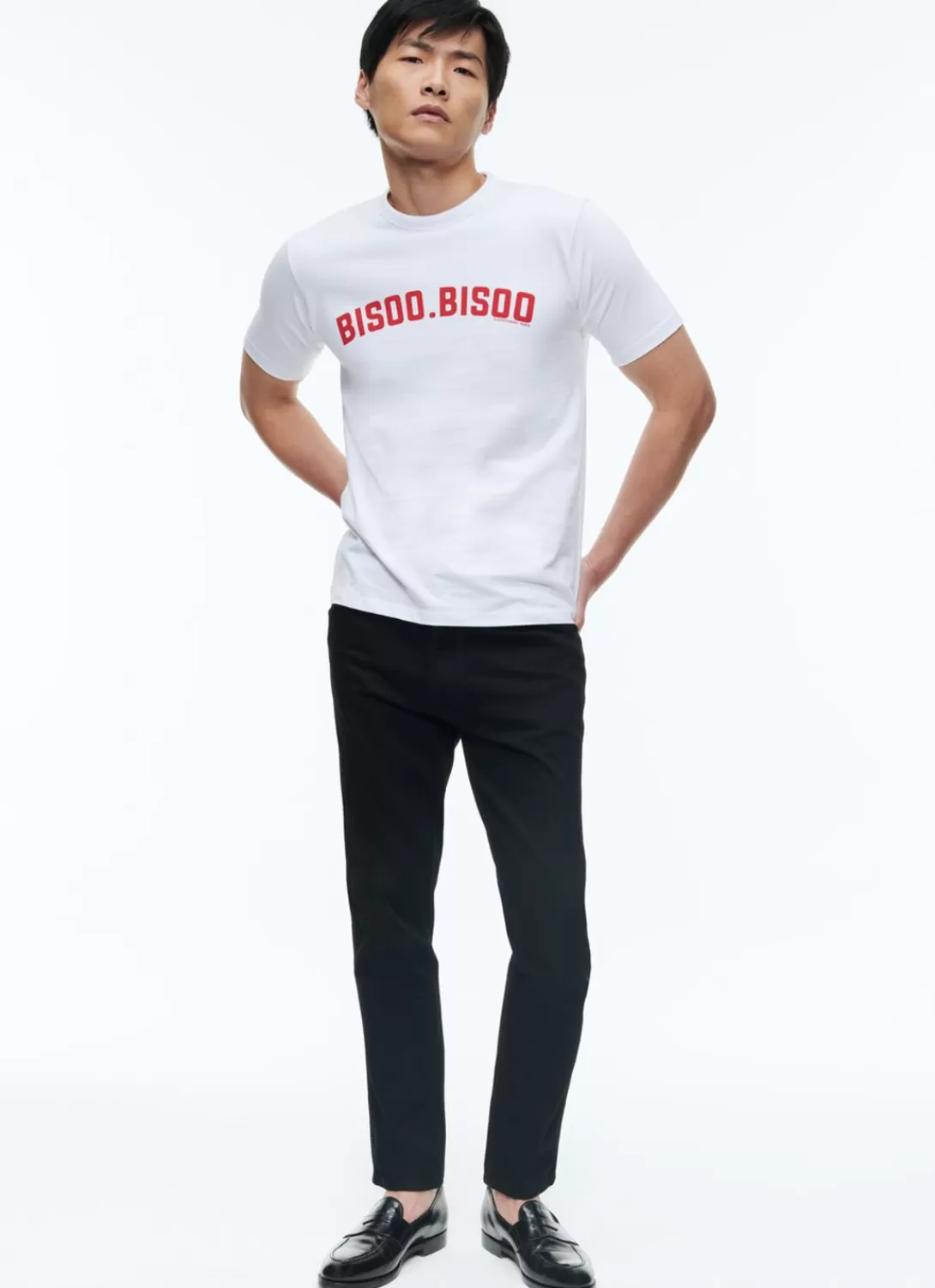 Fursac Organic Cotton Printed T-Shirt White - "Bisoo Bisoo" Print Hot
