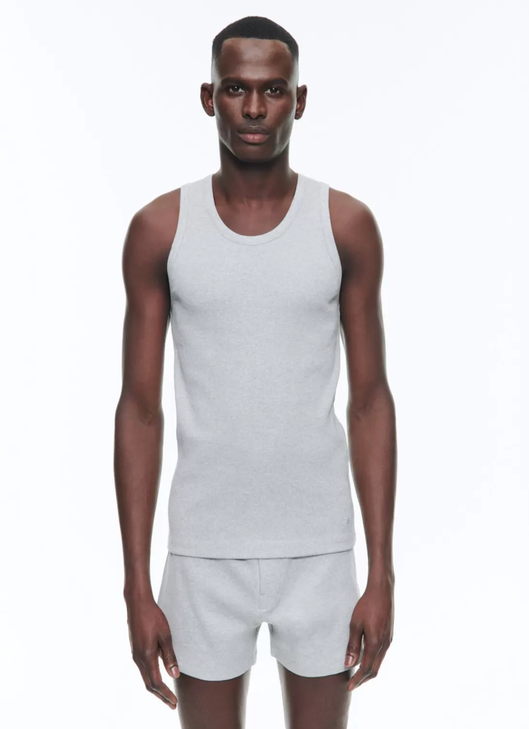 Fursac Organic Cotton Ribbed Tank Top Grey Best Sale