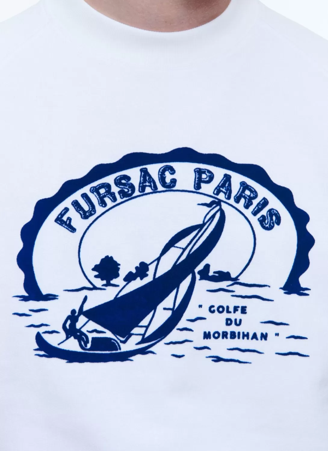 Fursac Organic Cotton Sweatshirt White - Golfe Du Morbihan Yoke Hot