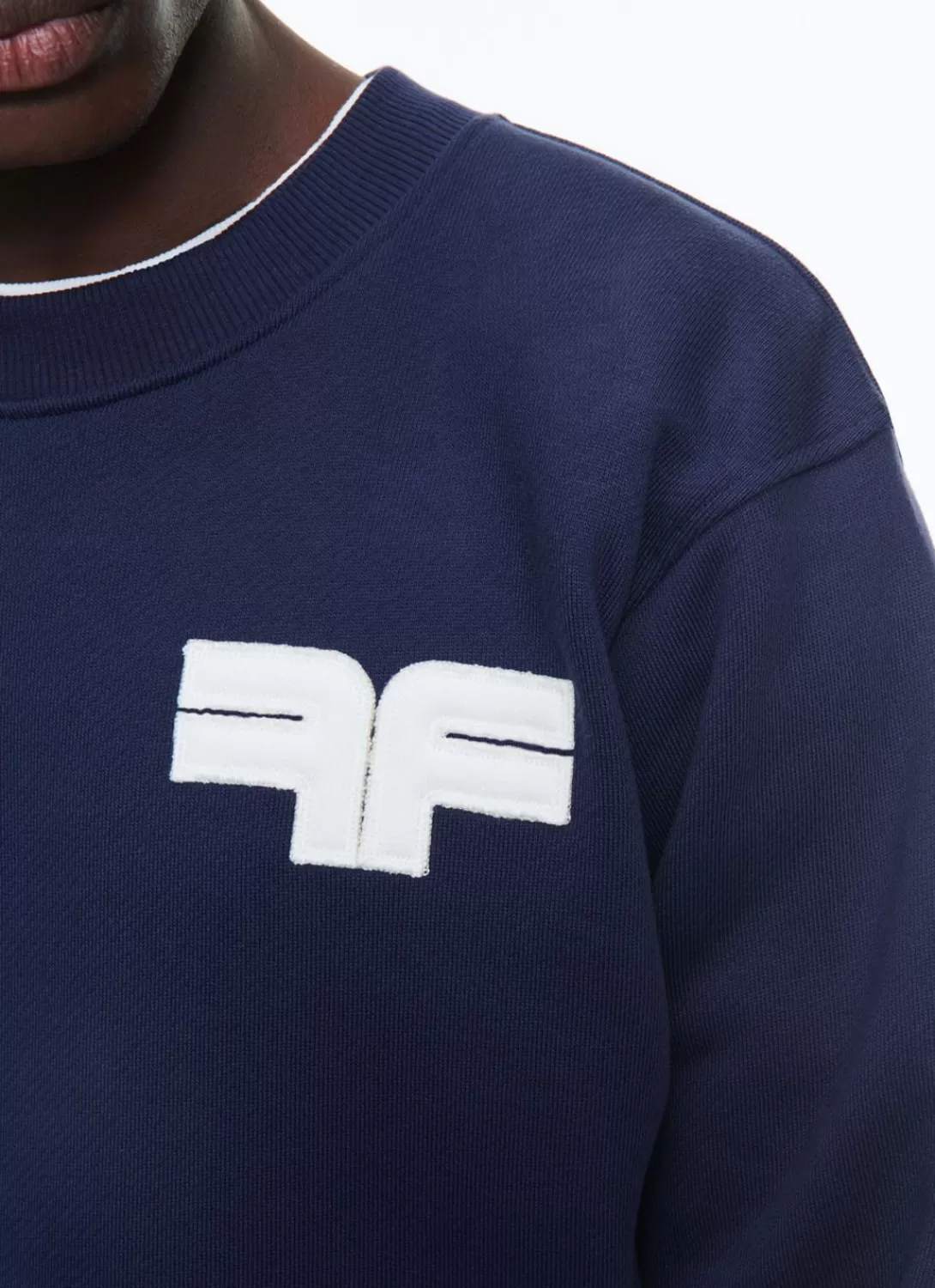 Fursac Organic Cotton Sweatshirt With Logo Navy Blue Best Sale