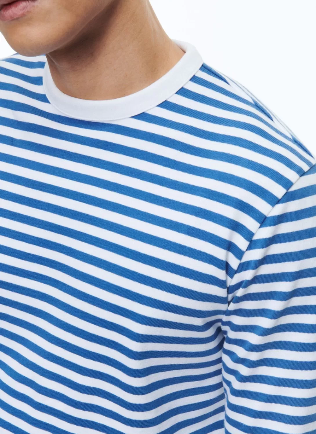 Fursac Organic Cotton T-Shirt With Stripes White And Navy Blue Stripes Discount