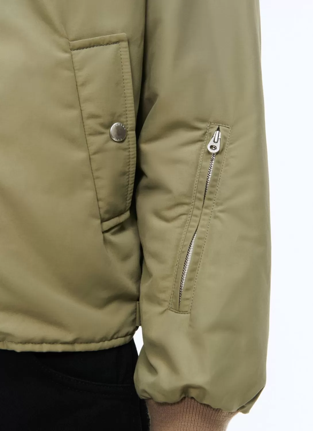 Fursac Ottoman Fabric Jacket Olive Green Fashion