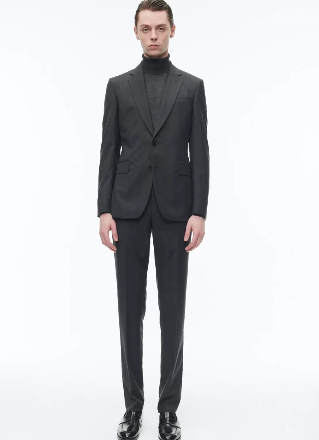 Fursac Prince Of Wales Wool Canvas Suit Grey - Blue Prince Of Wales Pattern Hot
