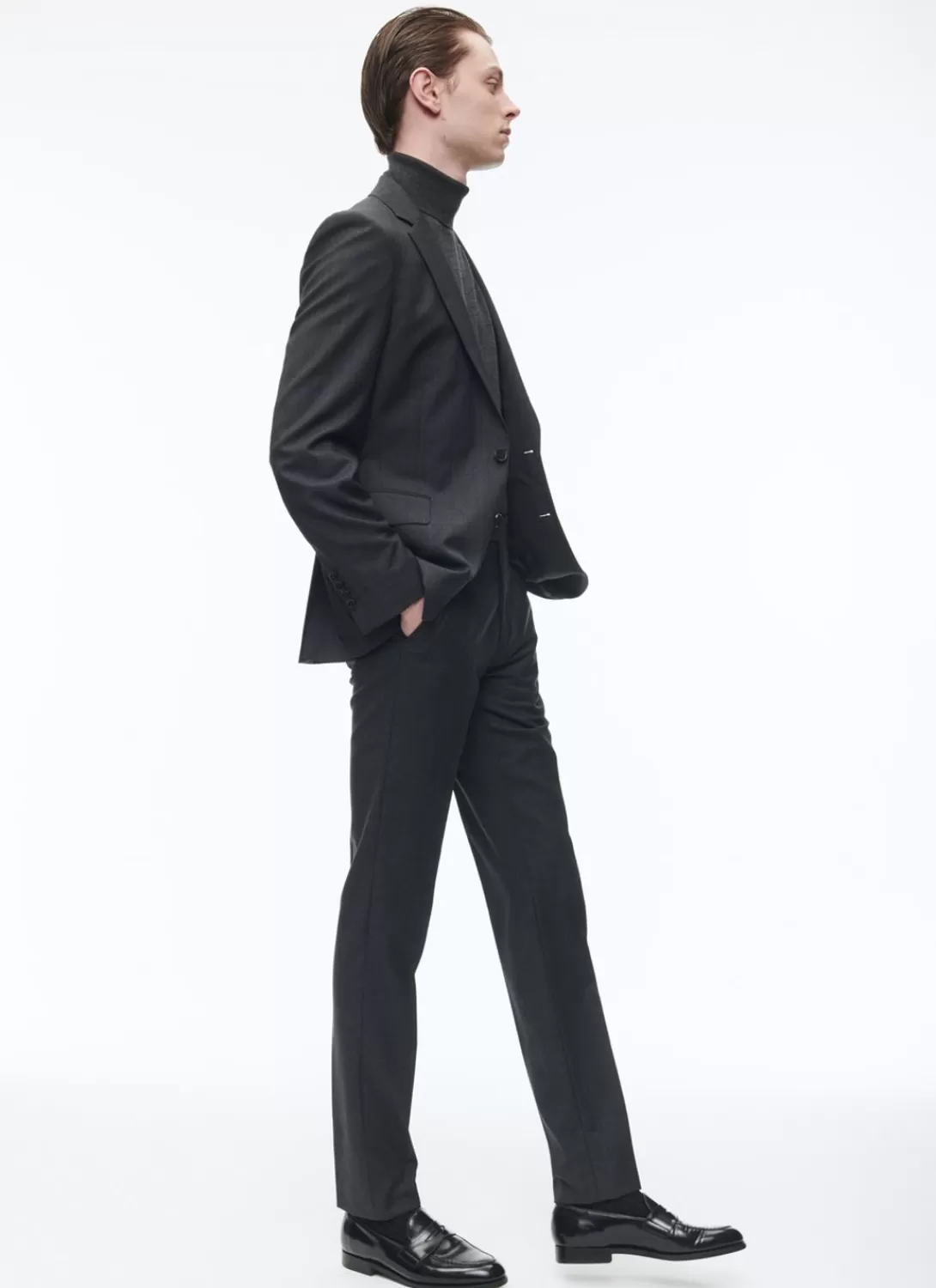 Fursac Prince Of Wales Wool Canvas Suit Grey - Blue Prince Of Wales Pattern Hot