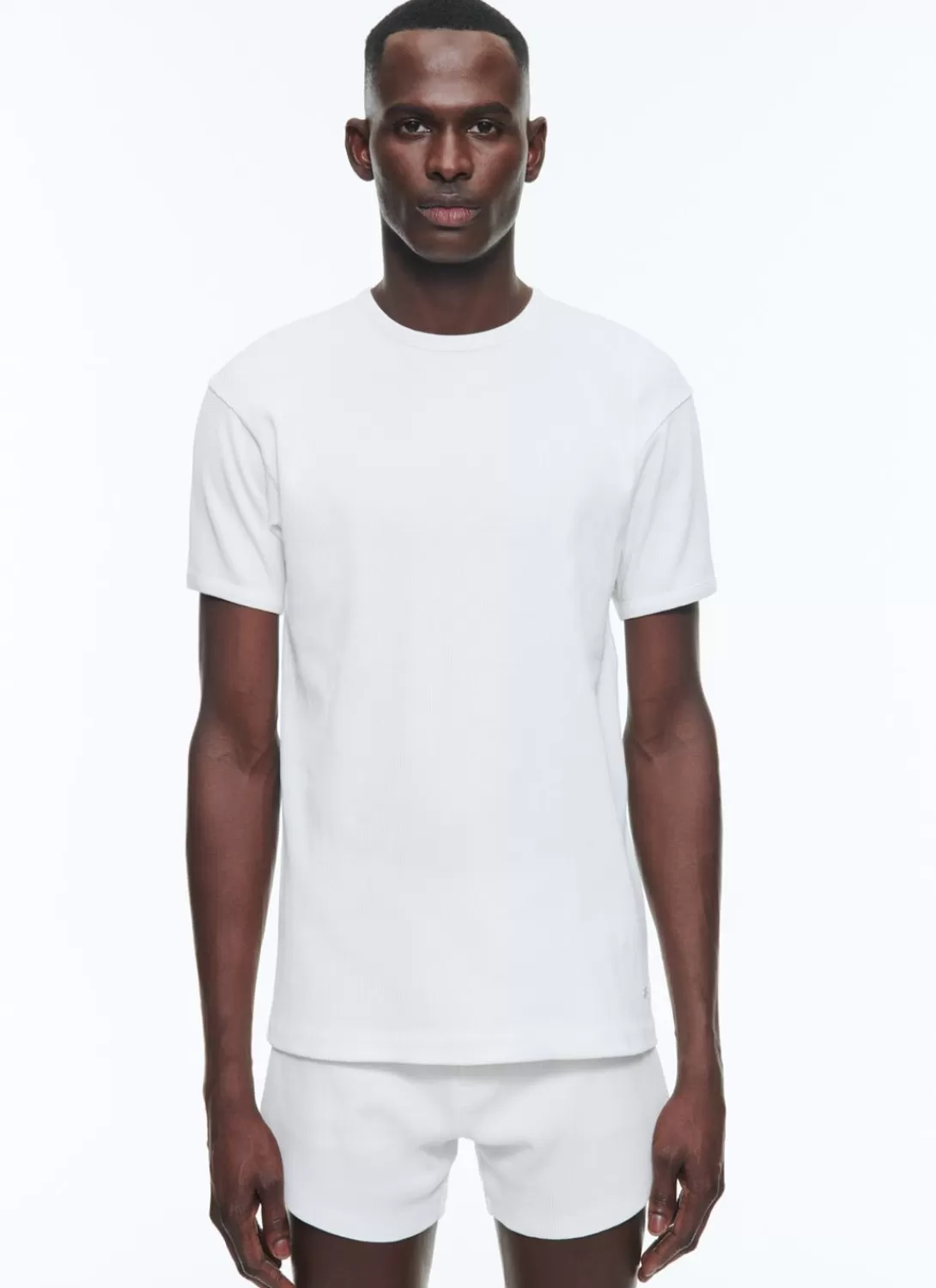 Fursac Ribbed Cotton Jersey Ringer T-Shirt Ecru Discount