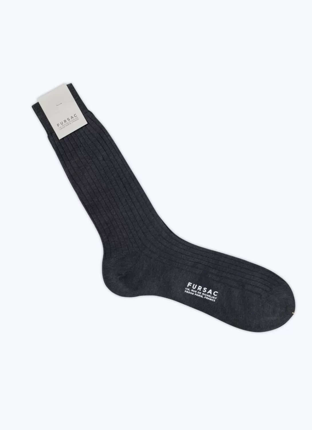 Fursac Ribbed Eyptian Cotton Socks Grey Outlet
