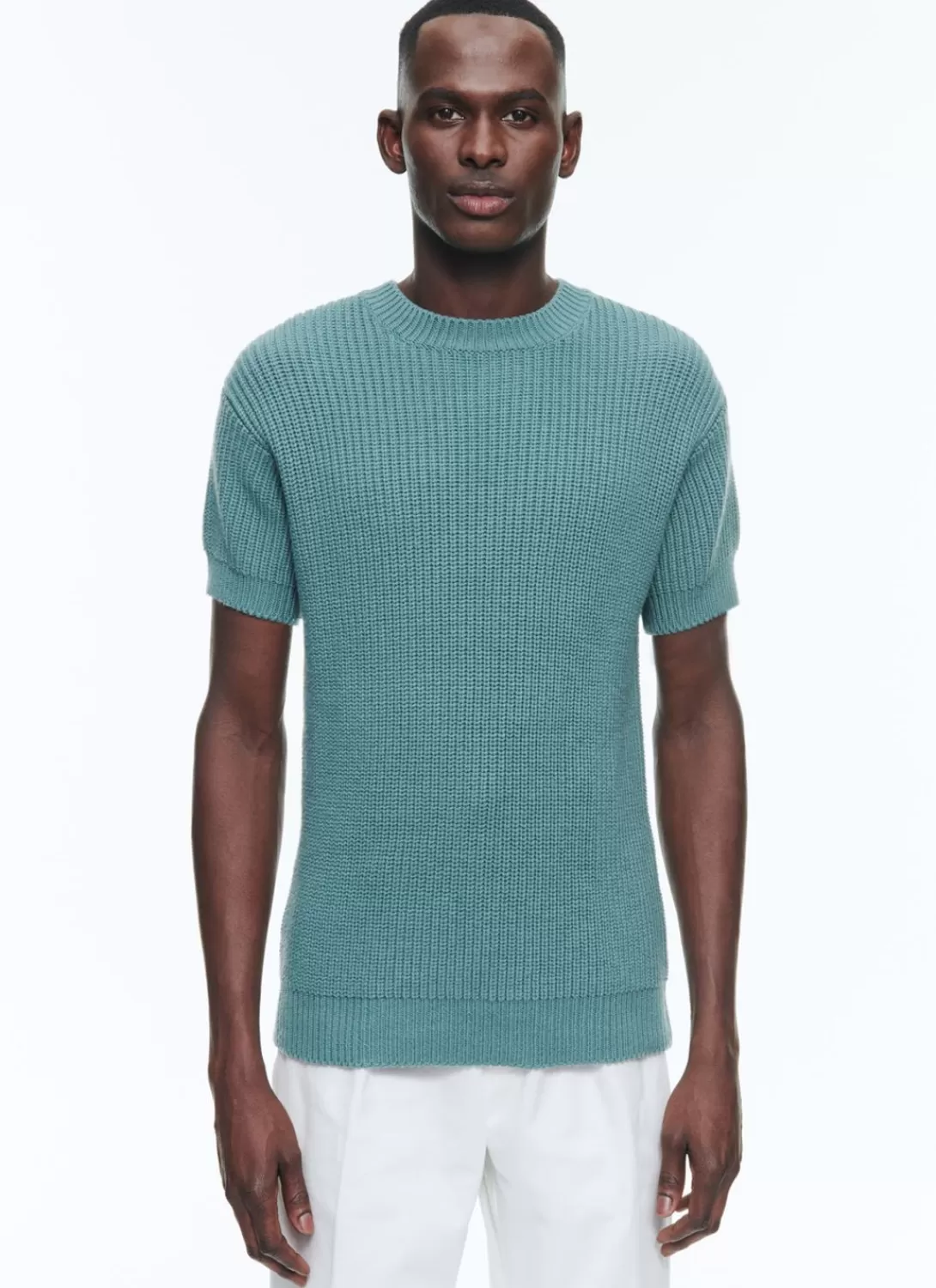Fursac Ribbed Wool And Cotton Sweater Sage Green Cheap