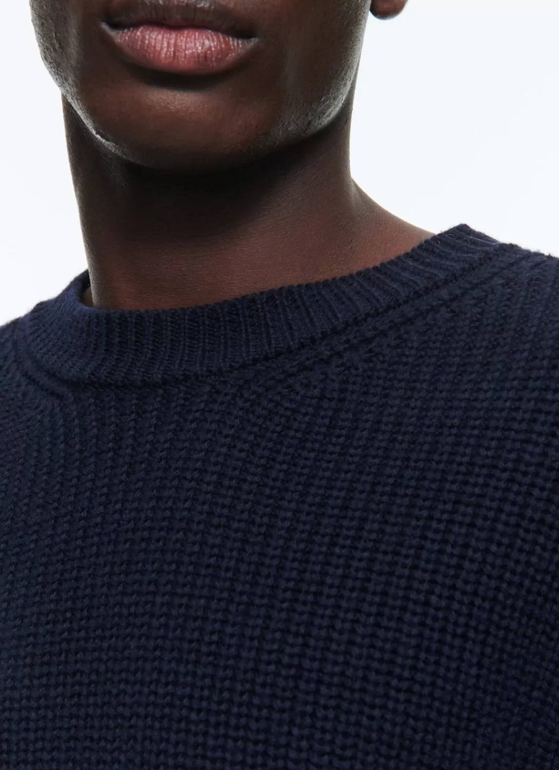 Fursac Ribbed Wool And Cotton Sweater Navy Blue Best