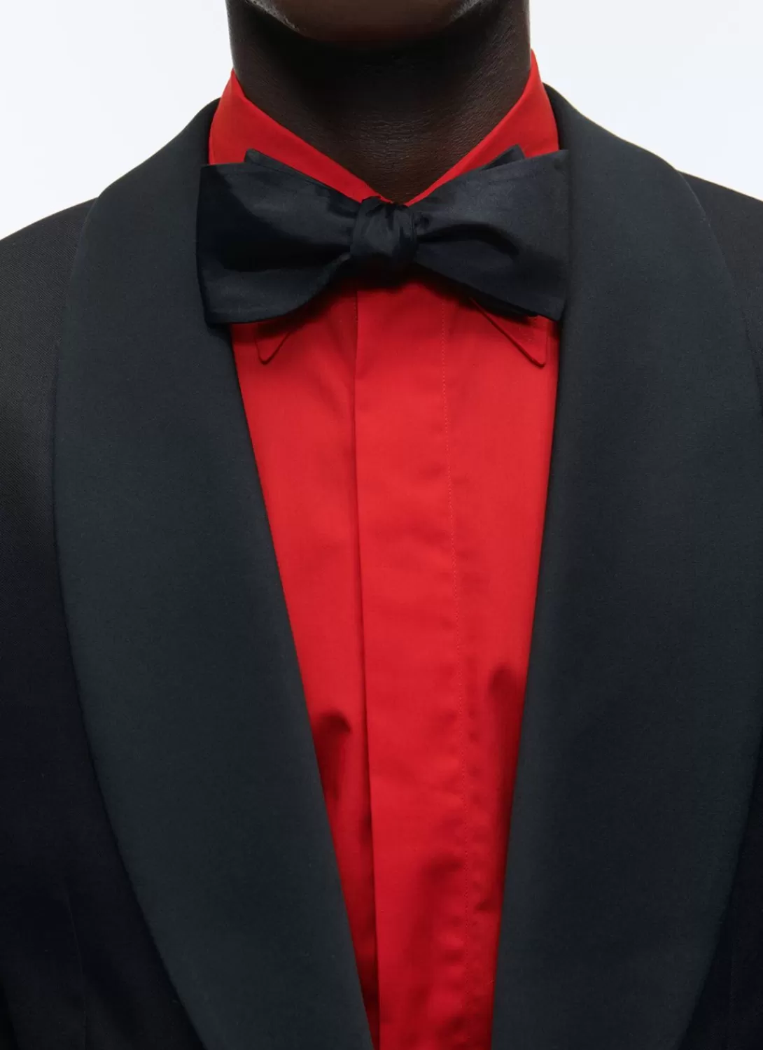 Fursac Satin Bow Tie Black New