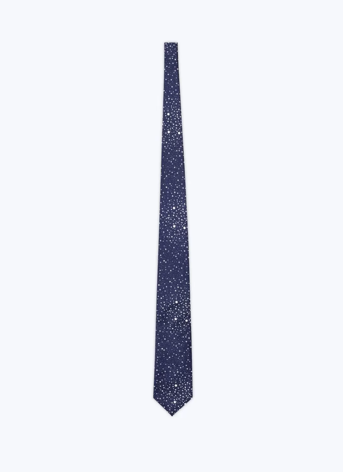 Fursac Silk Satin Tie Navy Blue - Stars Print Cheap