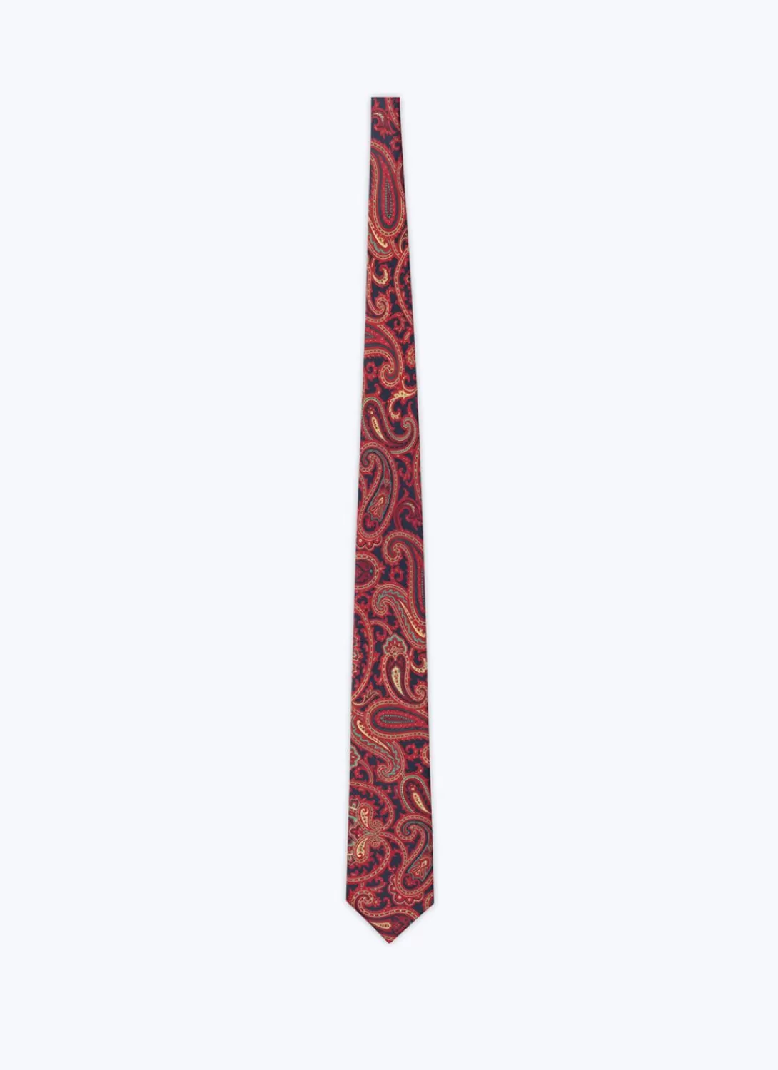 Fursac Silk Satin Tie Burgundy - Paisley Print Online
