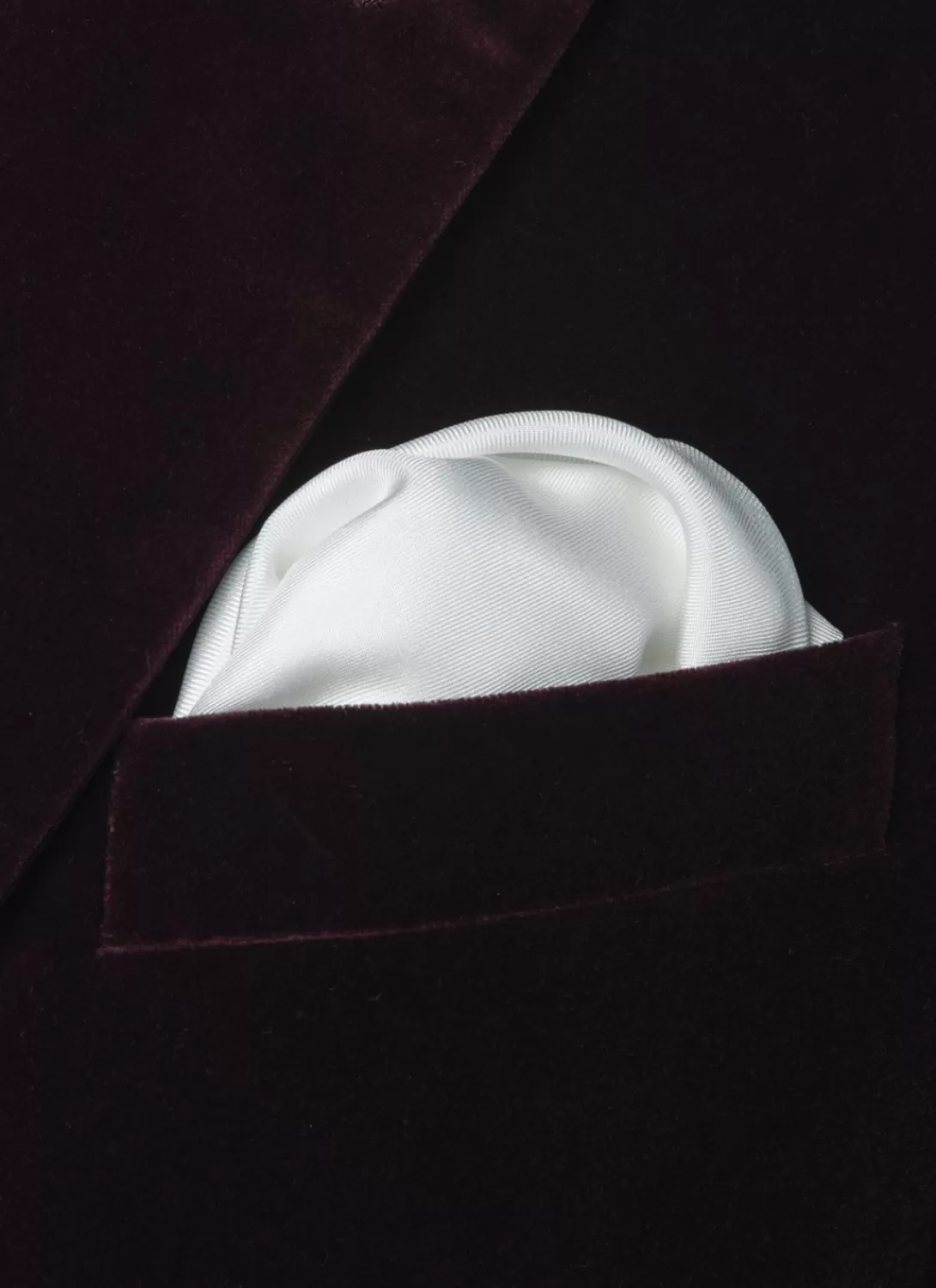 Fursac Silk Twill Pocket Square Ecru Best