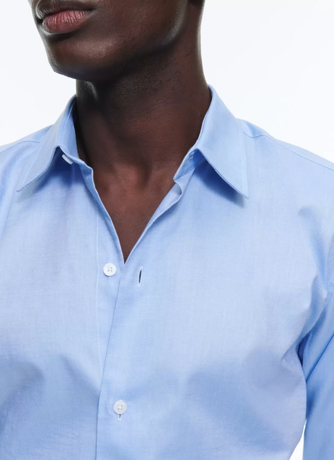 Fursac Sky Blue Micro Weaved Cotton Shirt Sky Blue - Micro Weaved Hot