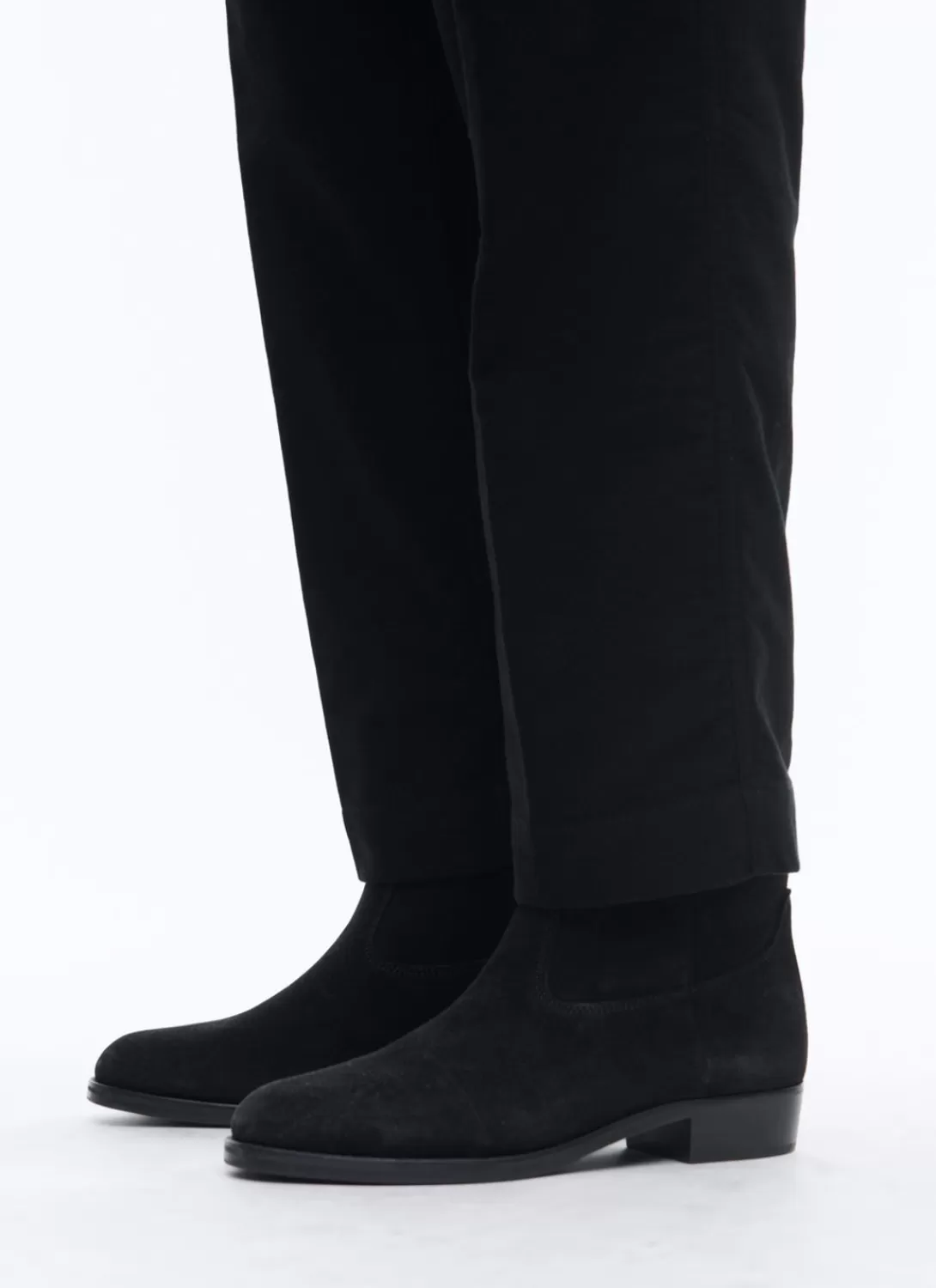 Fursac Split Leather Camargue Style Boots Black Best