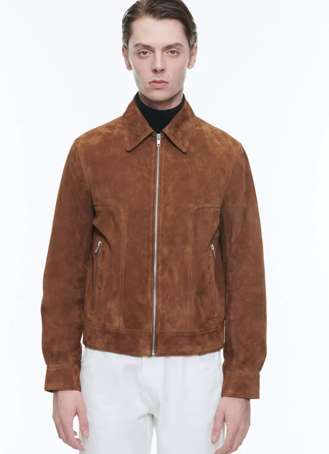 Fursac Suede Jacket Camel Brown Cheap