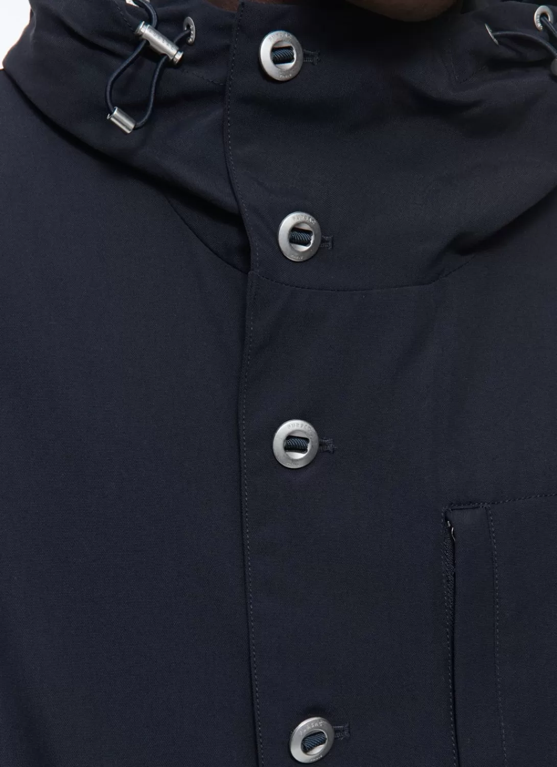 Fursac Technical Canvas Nautical Parka Navy Blue Hot