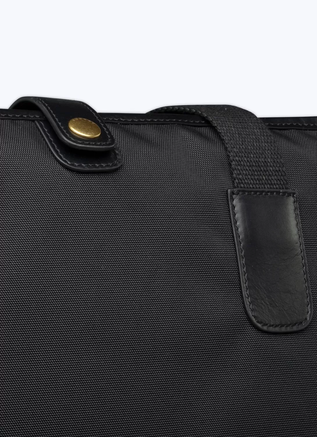 Fursac Technical Fabric And Leather Tote Bag Black Fashion