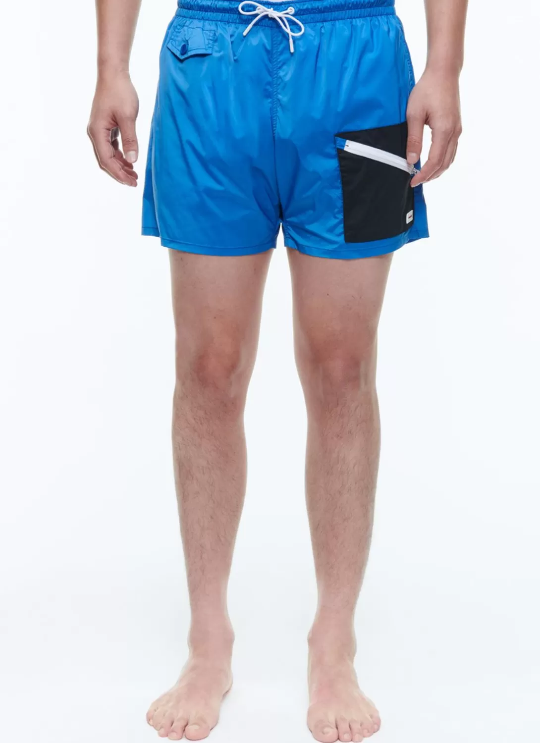 Fursac Technical Fabric Swim Shorts Blue New