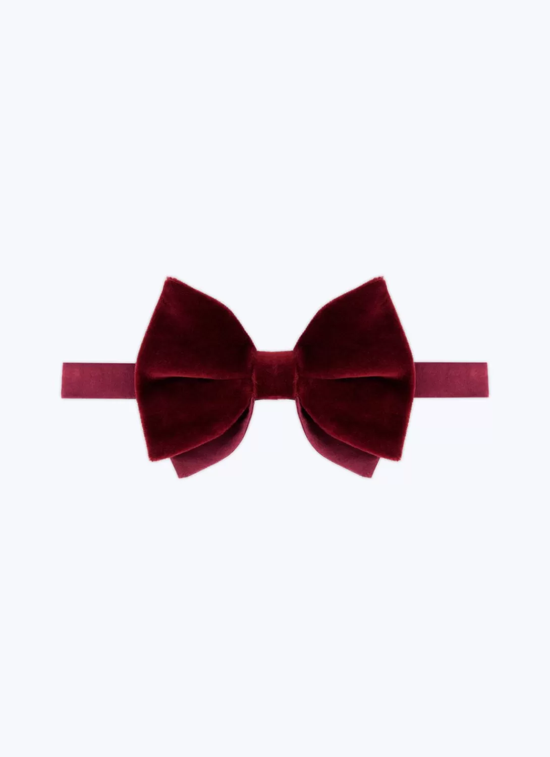 Fursac Velvet And Silk Bow Tie Burgundy Hot