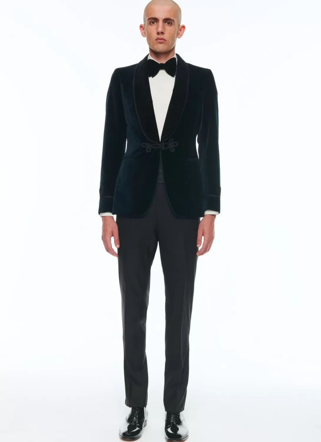 Fursac Velvet Tuxedo With Brandenburg Jacket Navy Blue Best
