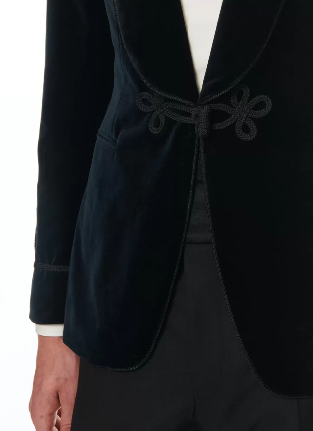 Fursac Velvet Tuxedo With Brandenburg Jacket Navy Blue Best