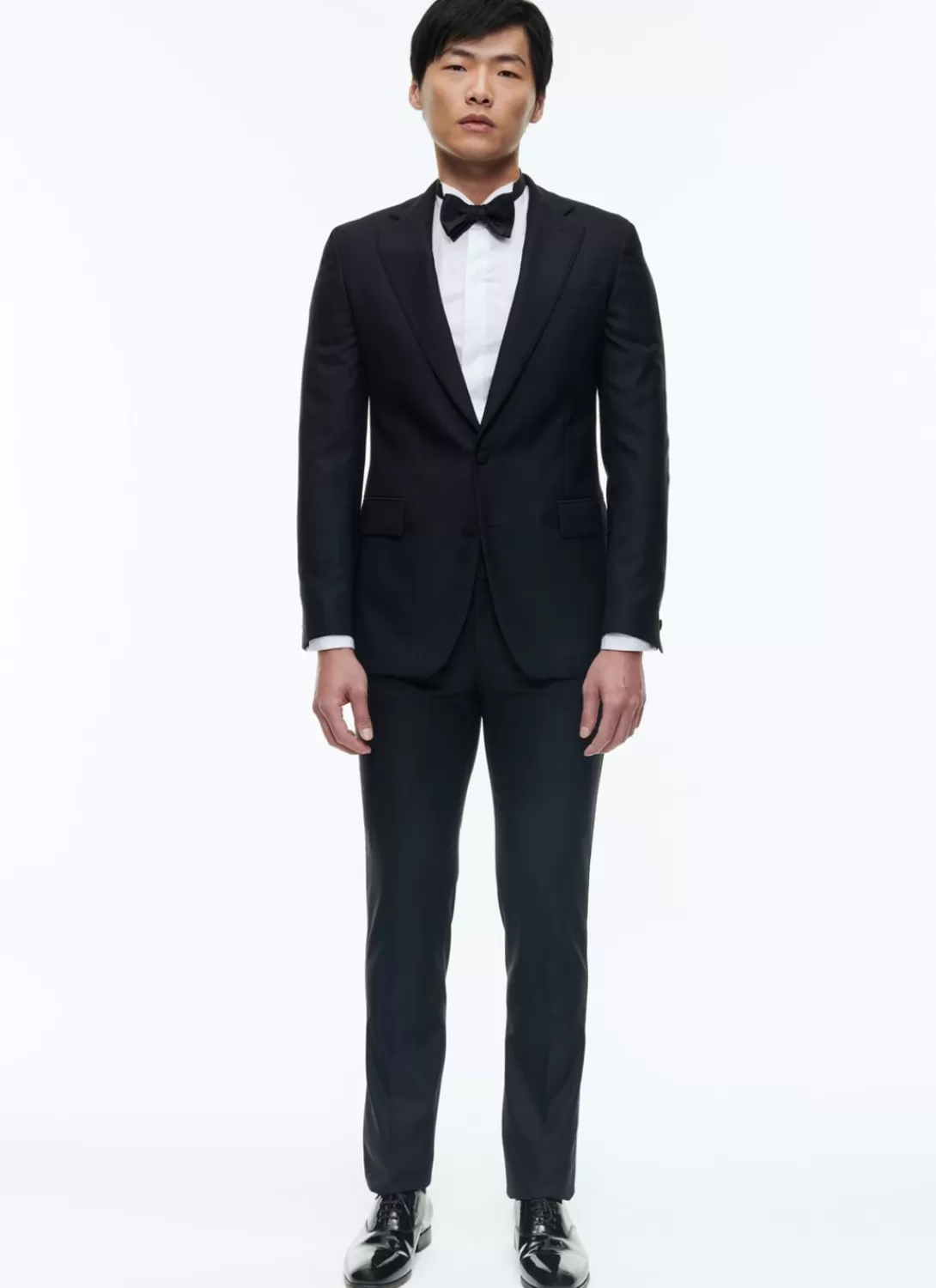 Fursac Virgin Wool Faille Fitted Tuxedo Navy Blue Discount