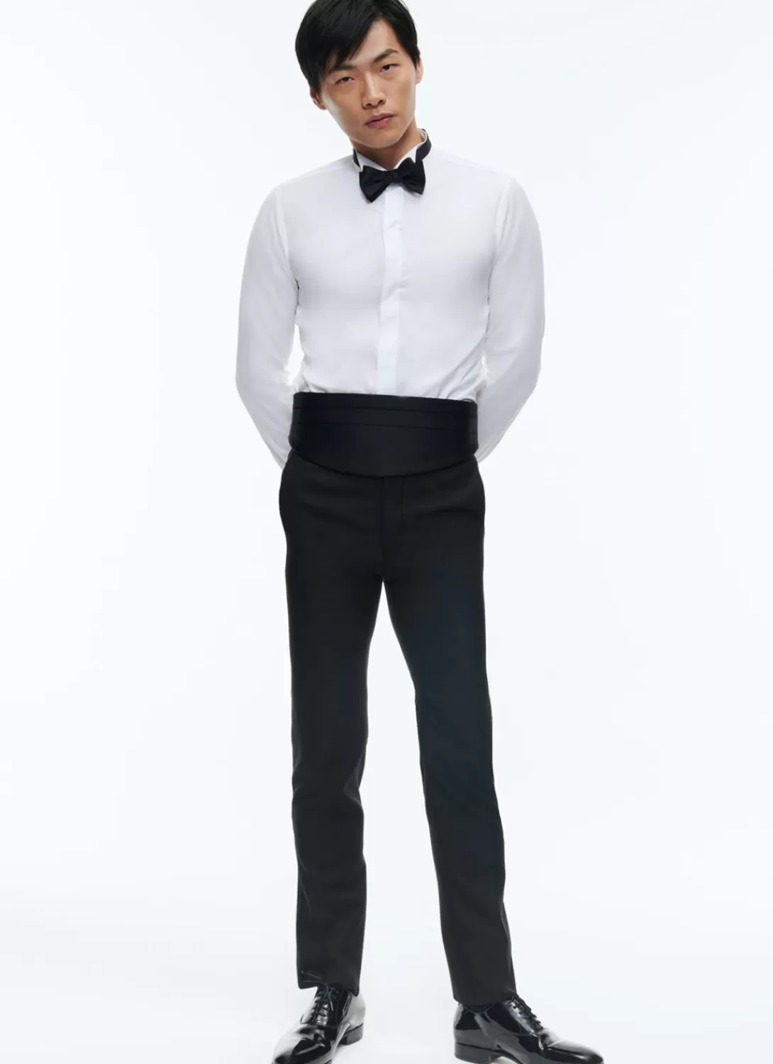 Fursac Virgin Wool Faille Tuxedo Trousers Black Hot