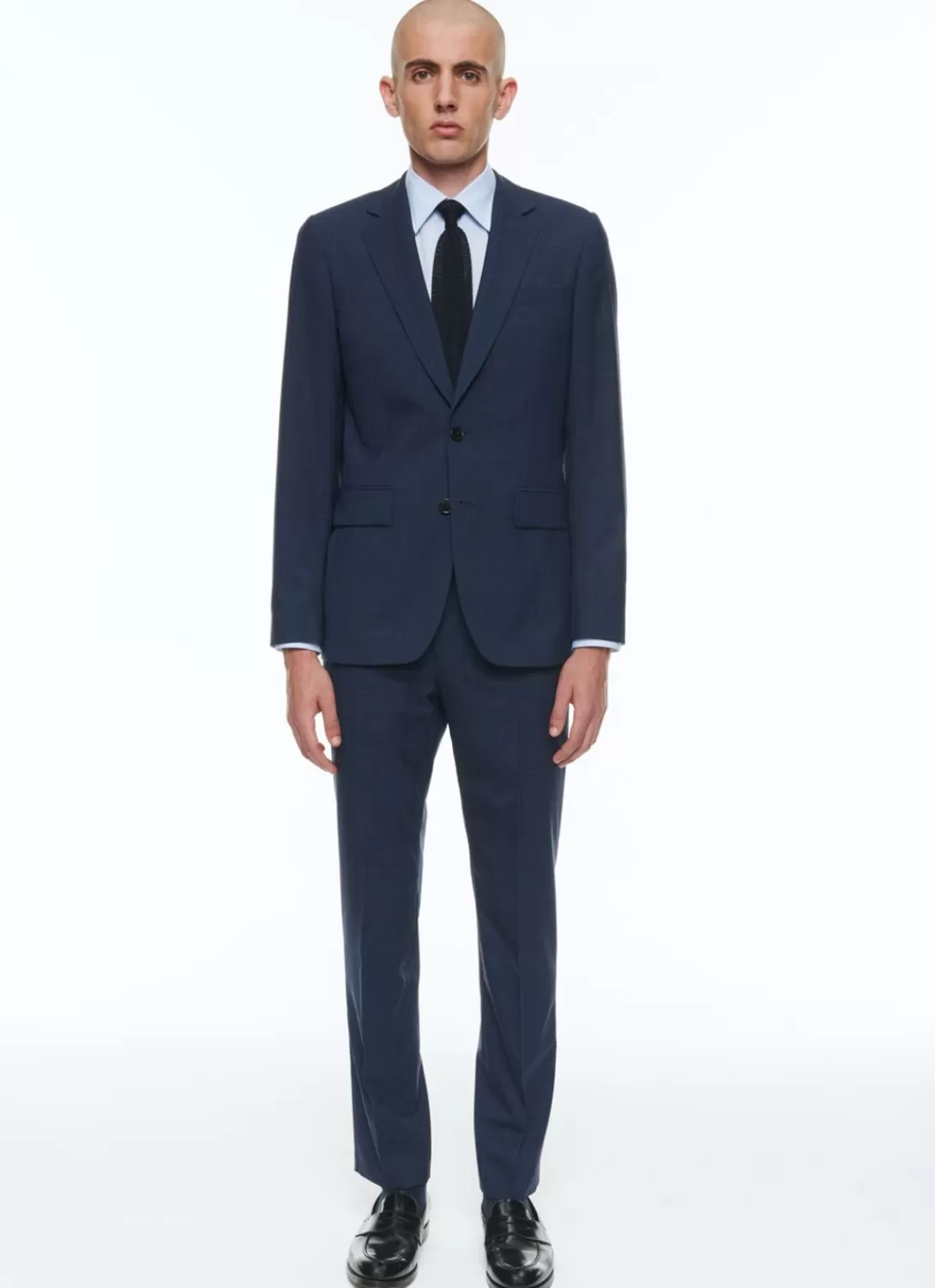 Fursac Virgin Wool Large Suit Blue - Prince Of Wales Pattern Cheap