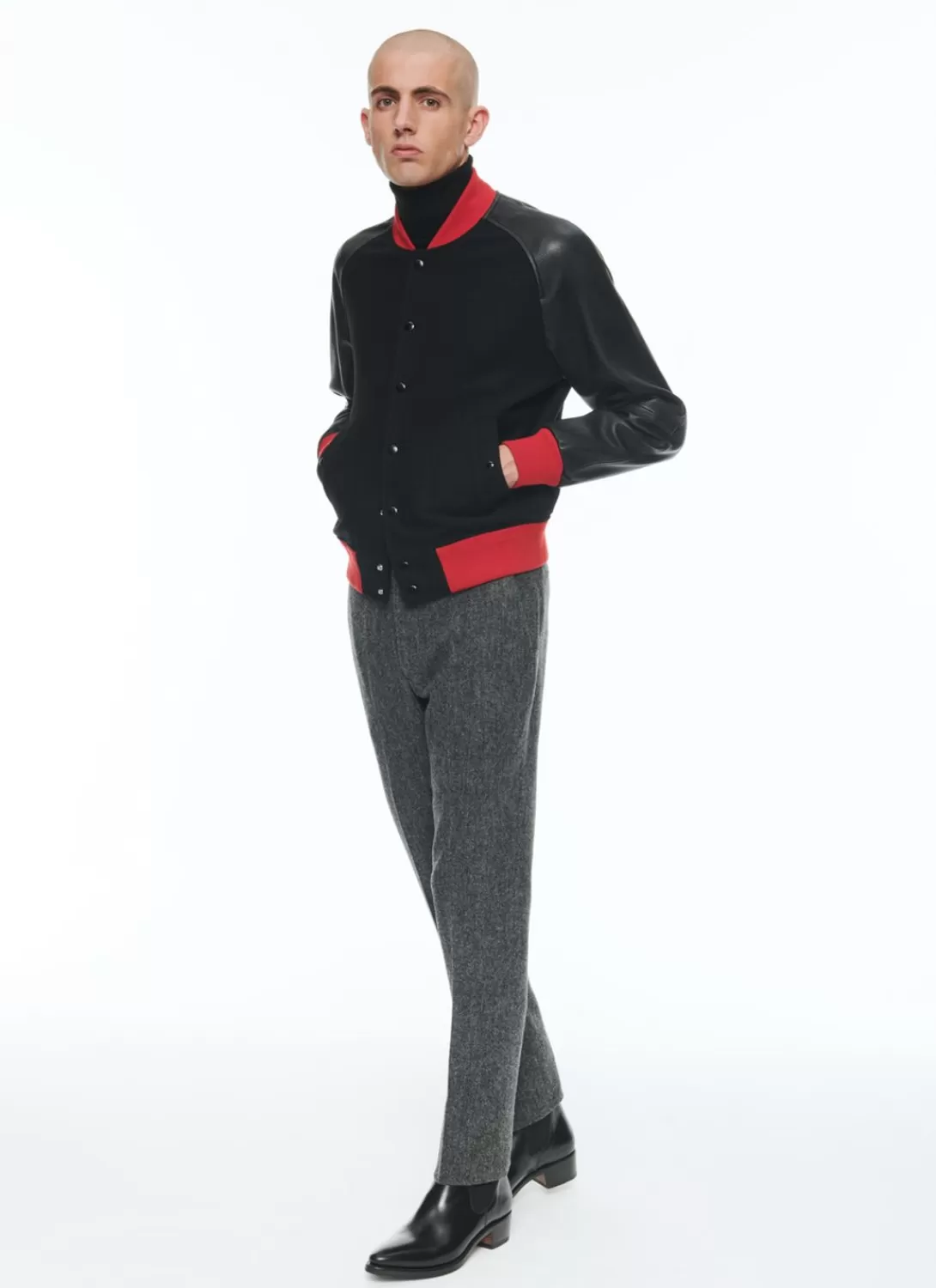 Fursac Virgin Wool Tweed Fitted Trousers Grey Cheap