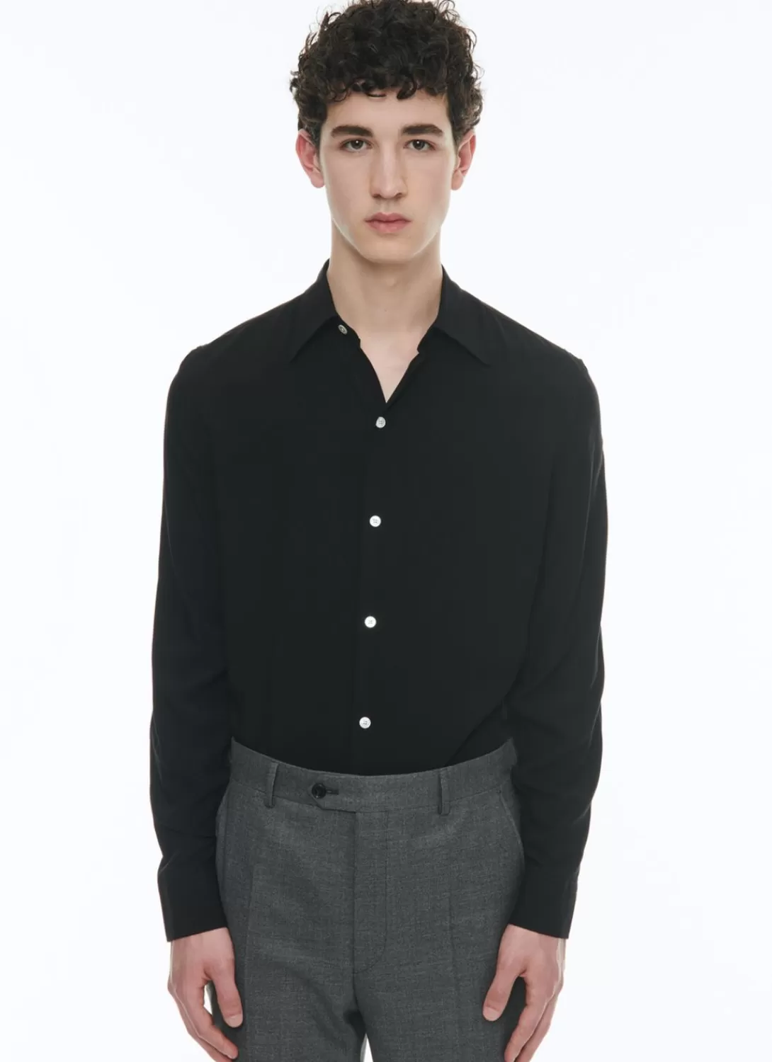 Fursac Viscose Shirt Black Shop