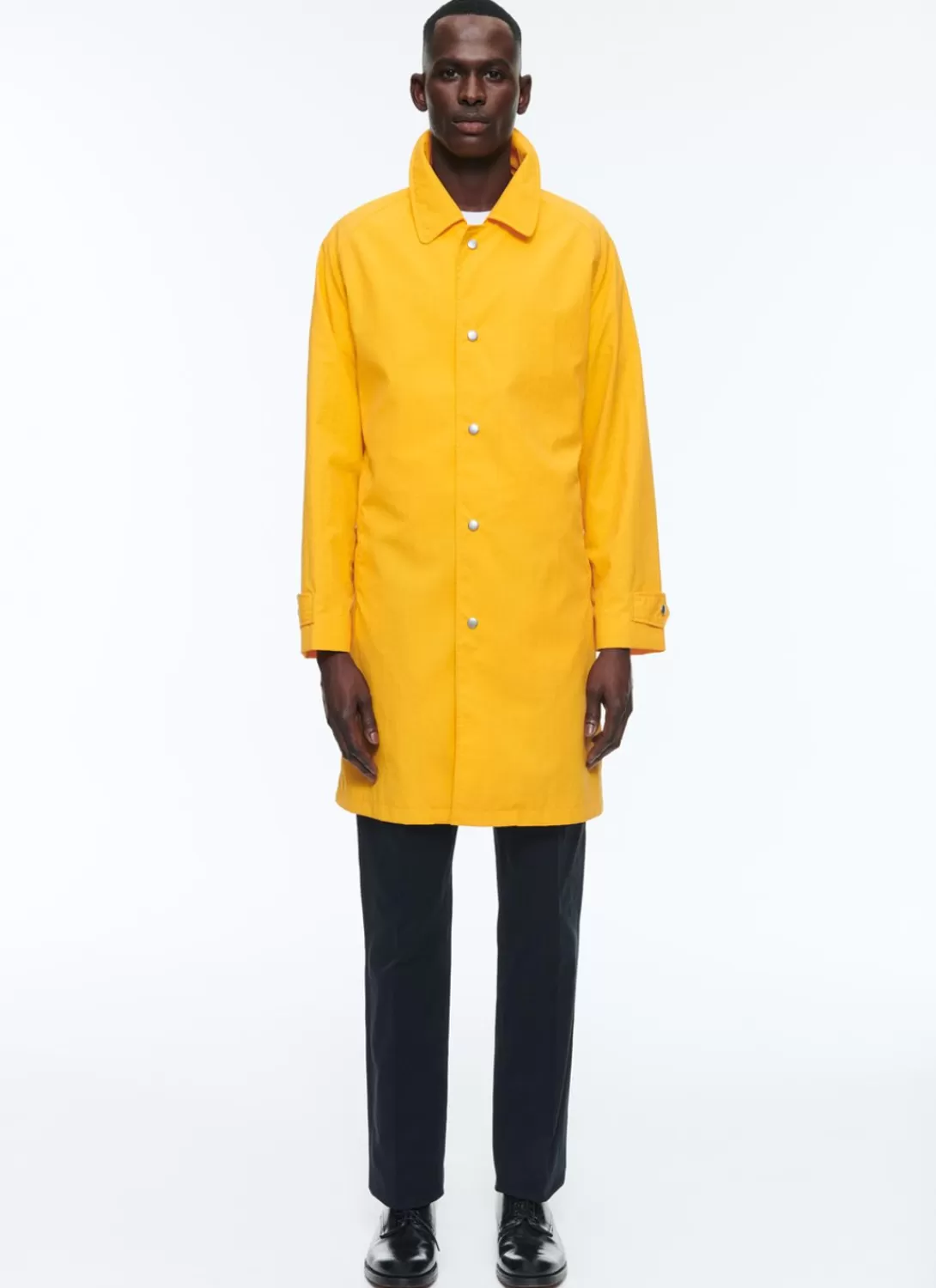 Fursac Water-Repellent Canvas Coat Yellow Outlet