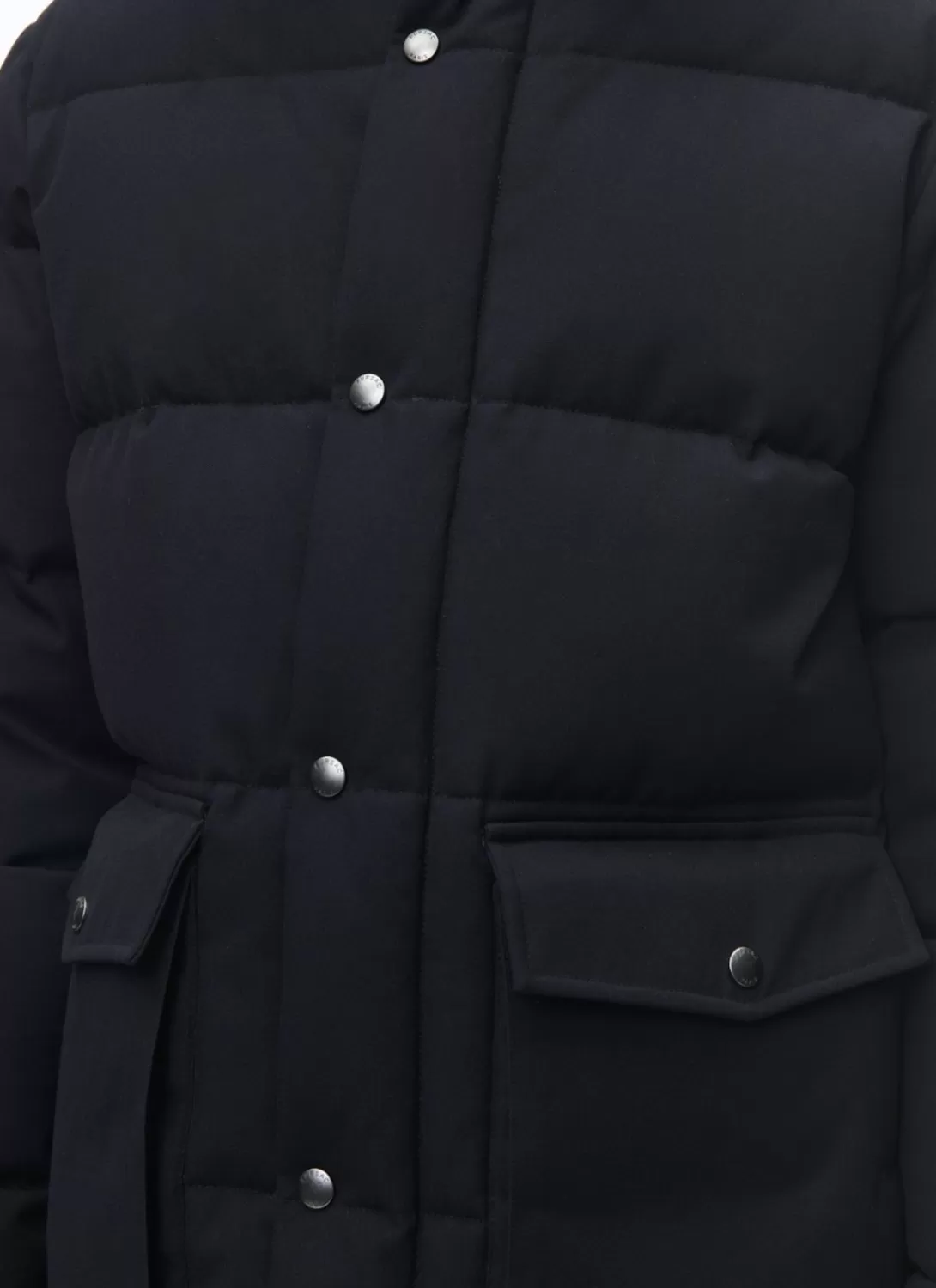 Fursac Water-Repellent Down Jacket With Hood Navy Blue Shop