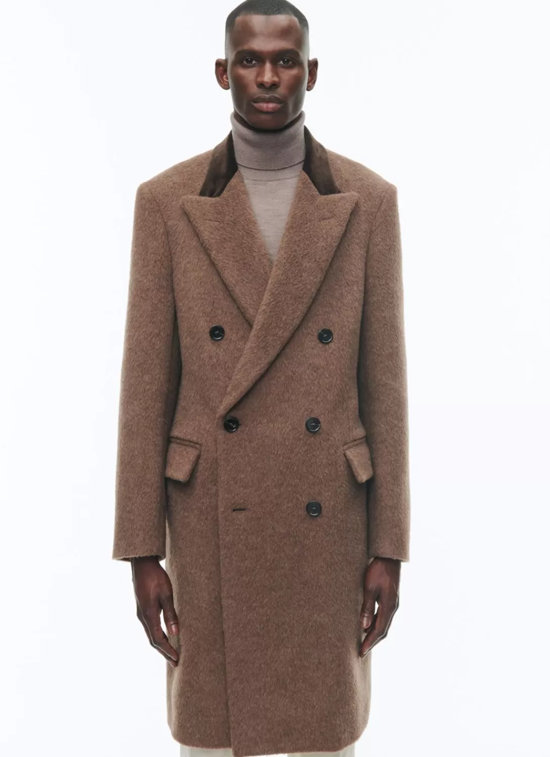 Fursac Wool And Alpaca Double-Breasted Coat Chestnut Store