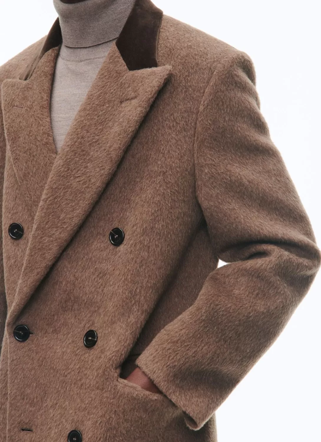 Fursac Wool And Alpaca Double-Breasted Coat Chestnut Store