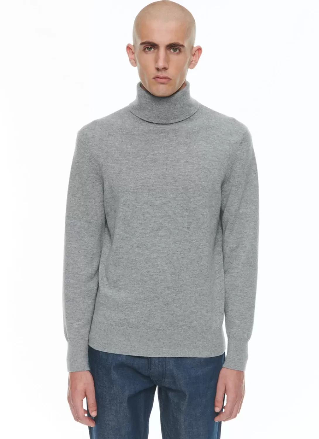 Fursac Wool And Cashmere Roll Neck Sweater Pearl Grey Online