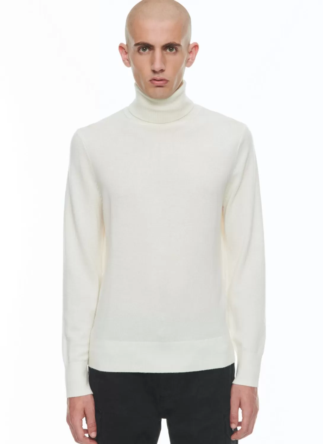 Fursac Wool And Cashmere Roll Neck Sweater Ecru Online