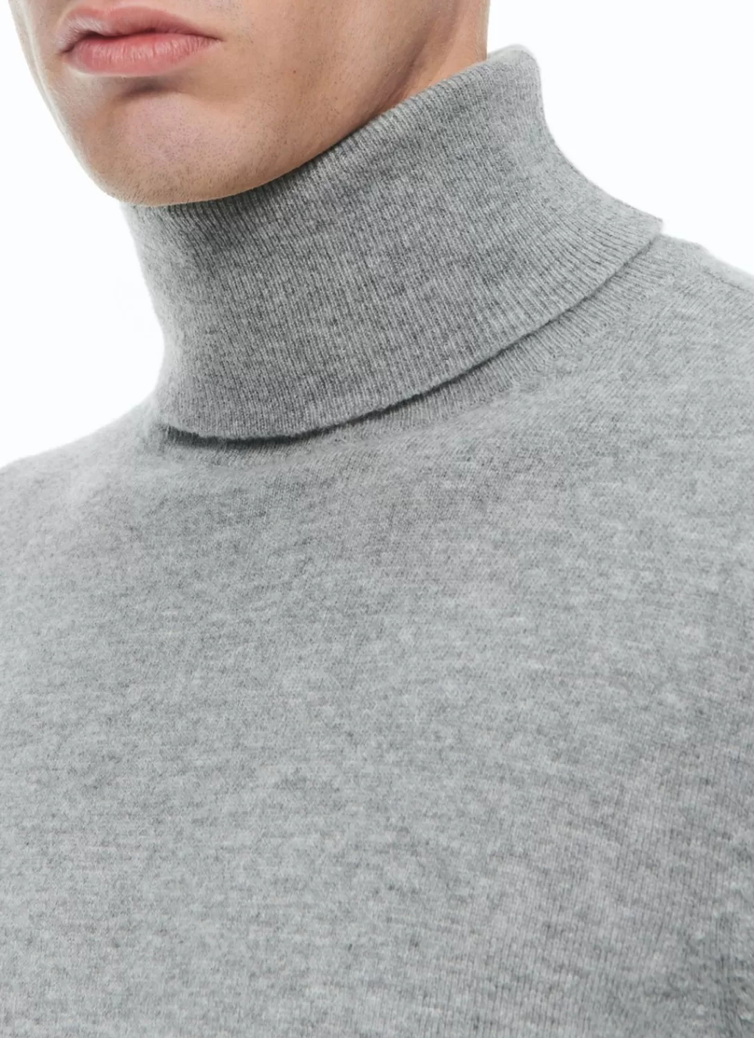 Fursac Wool And Cashmere Roll Neck Sweater Pearl Grey Online