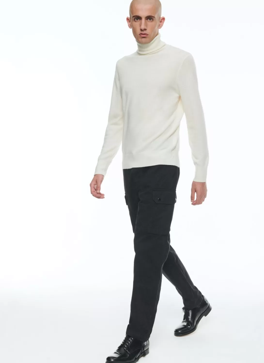 Fursac Wool And Cashmere Roll Neck Sweater Ecru Online