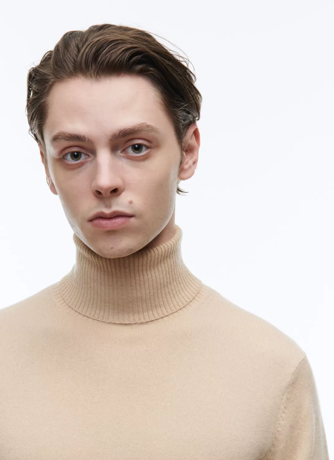 Fursac Wool And Cashmere Roll Neck Sweater Beige Best Sale