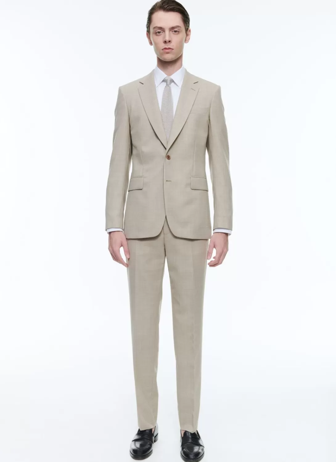 Fursac Wool Canvas Suit Beige Store